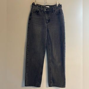 And Now This Asymmetrical Zipper/Button Wide Leg Jean